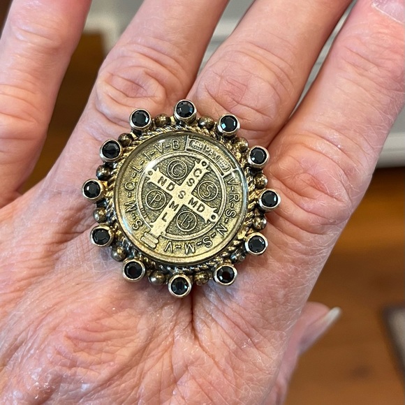 VIRGIN SAINTS & ANGELS VINTAGE SAN BENITO RING IN ROSE GOLD - Picture 10 of 11